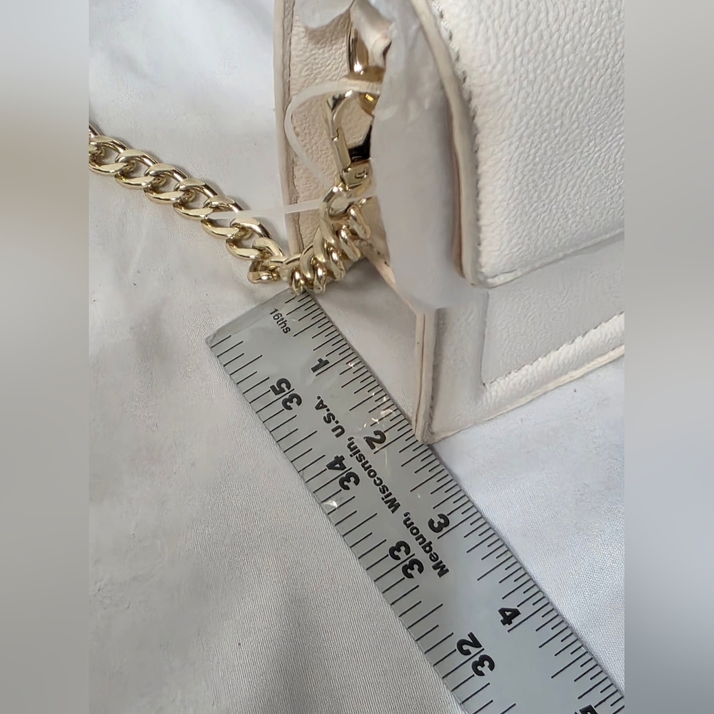 Madden Girl PU Top Hanfle With Scarf Cream Handbag - Picture 7 of 12